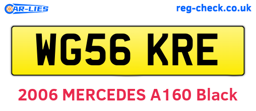 WG56KRE are the vehicle registration plates.