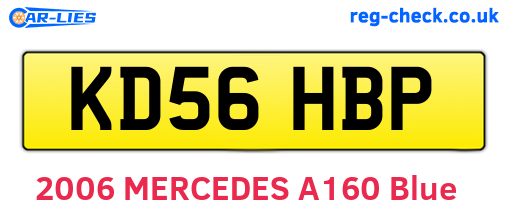 KD56HBP are the vehicle registration plates.