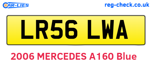 LR56LWA are the vehicle registration plates.