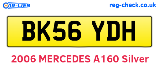 BK56YDH are the vehicle registration plates.