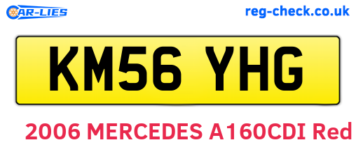 KM56YHG are the vehicle registration plates.