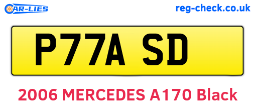 P77ASD are the vehicle registration plates.