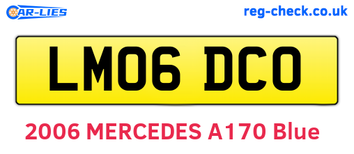 LM06DCO are the vehicle registration plates.