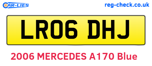 LR06DHJ are the vehicle registration plates.