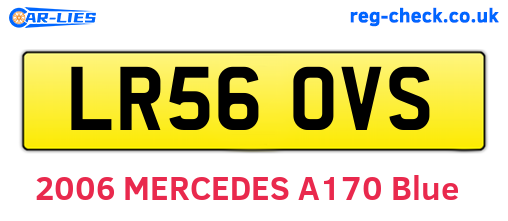 LR56OVS are the vehicle registration plates.