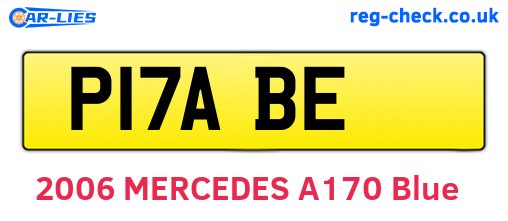 P17ABE are the vehicle registration plates.