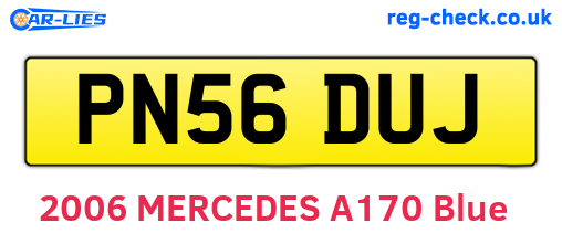 PN56DUJ are the vehicle registration plates.