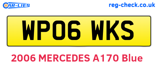 WP06WKS are the vehicle registration plates.