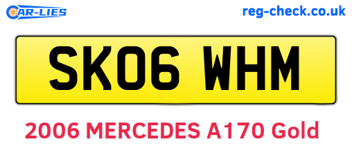 SK06WHM are the vehicle registration plates.