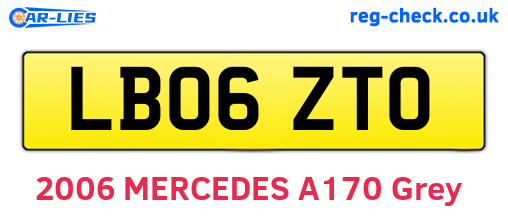 LB06ZTO are the vehicle registration plates.