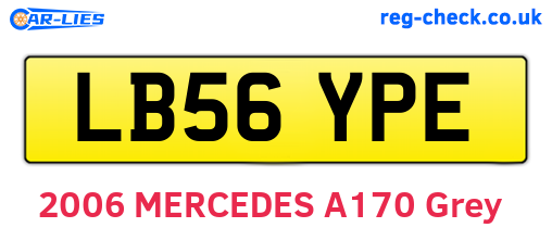 LB56YPE are the vehicle registration plates.