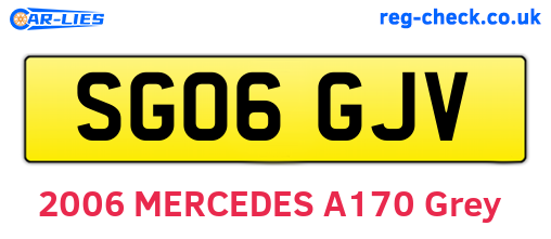 SG06GJV are the vehicle registration plates.