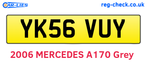 YK56VUY are the vehicle registration plates.