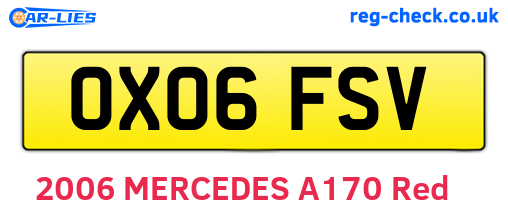 OX06FSV are the vehicle registration plates.