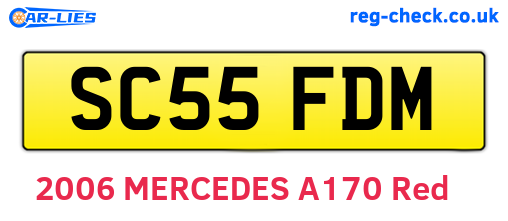 SC55FDM are the vehicle registration plates.