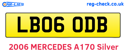 LB06ODB are the vehicle registration plates.