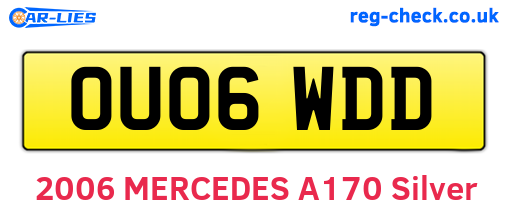 OU06WDD are the vehicle registration plates.