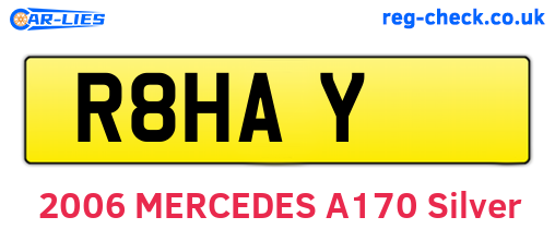 R8HAY are the vehicle registration plates.