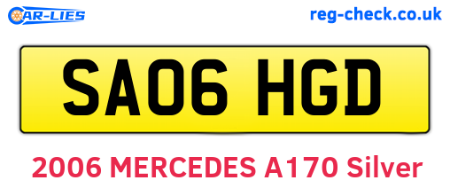SA06HGD are the vehicle registration plates.