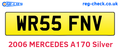 WR55FNV are the vehicle registration plates.