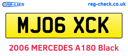 MJ06XCK are the vehicle registration plates.