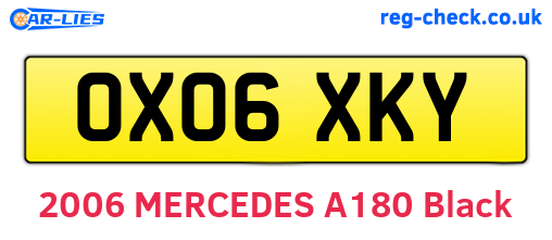 OX06XKY are the vehicle registration plates.