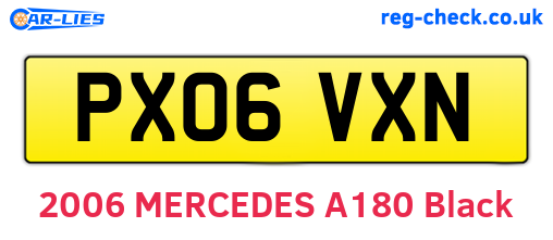 PX06VXN are the vehicle registration plates.