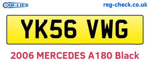 YK56VWG are the vehicle registration plates.