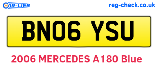 BN06YSU are the vehicle registration plates.