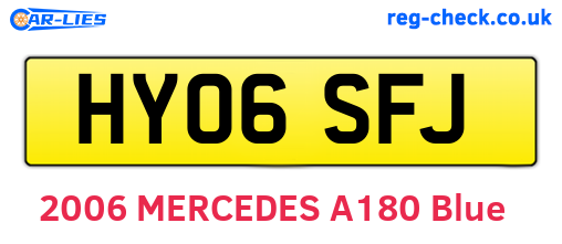 HY06SFJ are the vehicle registration plates.