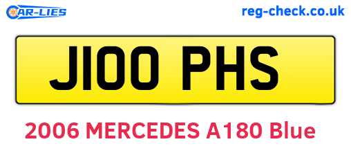 J100PHS are the vehicle registration plates.