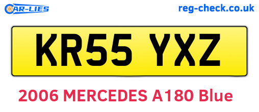 KR55YXZ are the vehicle registration plates.