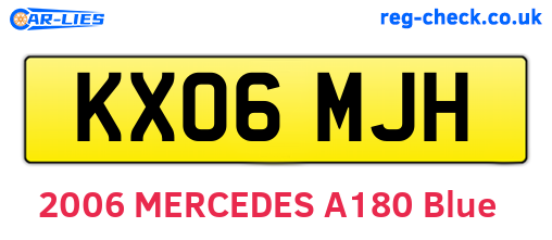 KX06MJH are the vehicle registration plates.