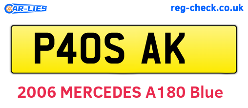 P40SAK are the vehicle registration plates.
