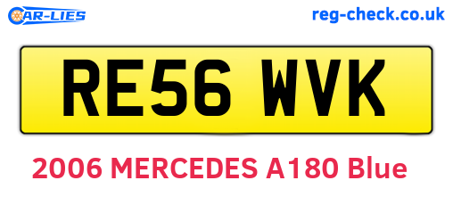 RE56WVK are the vehicle registration plates.