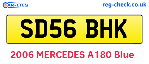 SD56BHK are the vehicle registration plates.