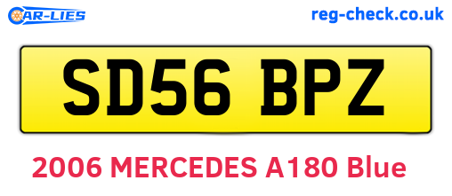 SD56BPZ are the vehicle registration plates.