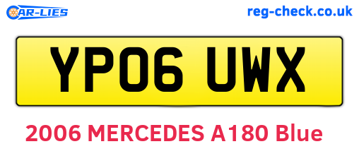 YP06UWX are the vehicle registration plates.