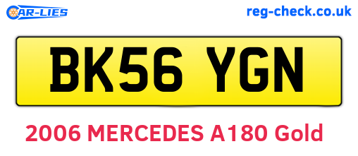 BK56YGN are the vehicle registration plates.