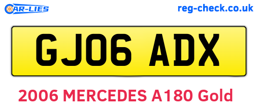 GJ06ADX are the vehicle registration plates.