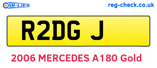 R2DGJ are the vehicle registration plates.