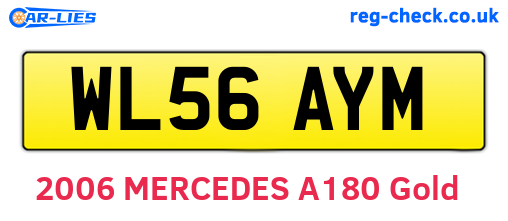 WL56AYM are the vehicle registration plates.
