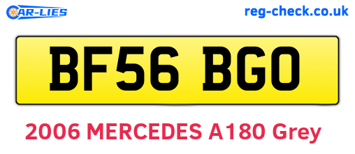 BF56BGO are the vehicle registration plates.