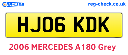 HJ06KDK are the vehicle registration plates.