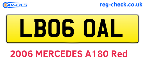 LB06OAL are the vehicle registration plates.