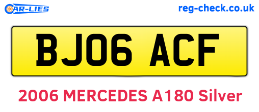 BJ06ACF are the vehicle registration plates.