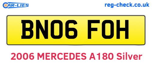 BN06FOH are the vehicle registration plates.