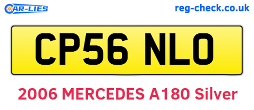 CP56NLO are the vehicle registration plates.
