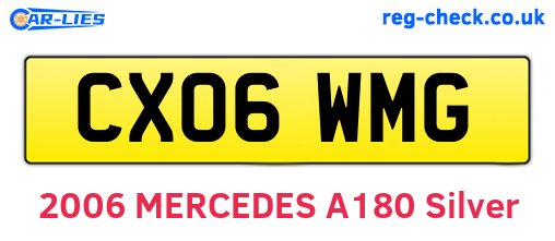 CX06WMG are the vehicle registration plates.