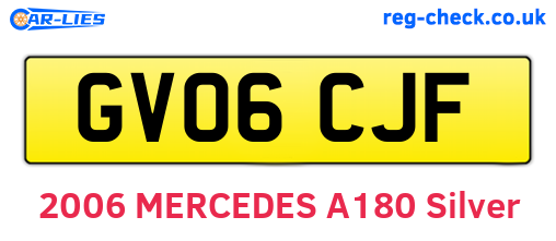 GV06CJF are the vehicle registration plates.